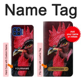 Motorola One 5G Hard Case Chicken Rooster with custom name