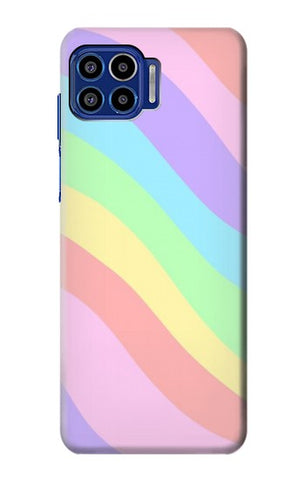 Motorola One 5G Hard Case Pastel Unicorn Summer Wave