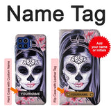 Motorola One 5G Hard Case Sugar Skull Steam Punk Girl Gothic with custom name