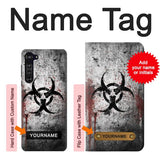 Motorola Edge Hard Case Biohazards Biological Hazard with custom name