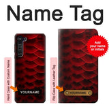 Motorola Edge Hard Case Red Arowana Fish Scale with custom name