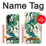 Motorola Edge Hard Case Leaf Life Birds with custom name