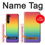 Motorola Edge Hard Case LGBT Gradient Pride Flag with custom name