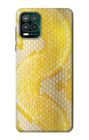 Motorola Moto G Stylus 5G Hard Case Yellow Snake Skin