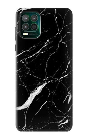 Motorola Moto G Stylus 5G Hard Case Black Marble Graphic Printed