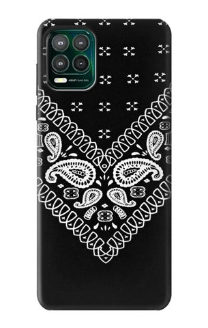 Motorola Moto G Stylus 5G Hard Case Bandana Black Pattern