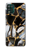 Motorola Moto G Stylus 5G Hard Case Gold Marble Graphic Print
