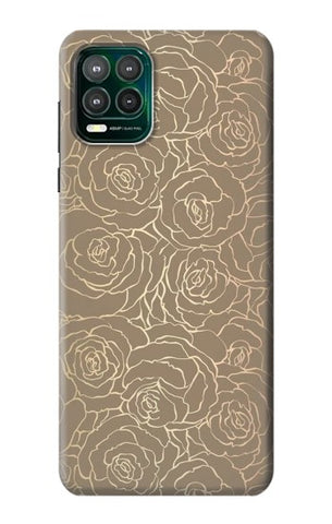 Motorola Moto G Stylus 5G Hard Case Gold Rose Pattern