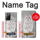 Samsung Galaxy Note 20 Ultra, Ultra 5G Hard Case Snowy Owl White Owl with custom name