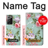 Samsung Galaxy Note 20 Ultra, Ultra 5G Hard Case Flower Floral Art Painting with custom name