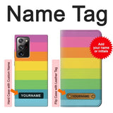Samsung Galaxy Note 20 Ultra, Ultra 5G Hard Case Rainbow Pattern with custom name