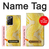 Samsung Galaxy Note 20 Ultra, Ultra 5G Hard Case Yellow Snake Skin with custom name