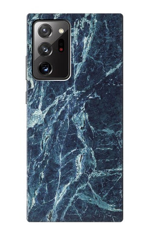 Samsung Galaxy Note 20 Ultra, Ultra 5G Hard Case Light Blue Marble Stone Texture Printed