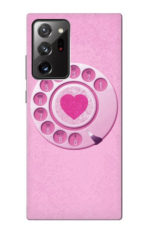 Samsung Galaxy Note 20 Ultra, Ultra 5G Hard Case Pink Retro Rotary Phone