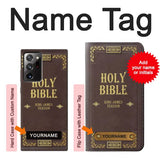 Samsung Galaxy Note 20 Ultra, Ultra 5G Hard Case Holy Bible Cover King James Version with custom name