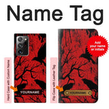 Samsung Galaxy Note 20 Ultra, Ultra 5G Hard Case Crow Black Tree with custom name