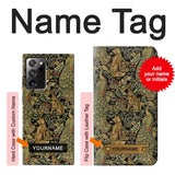 Samsung Galaxy Note 20 Ultra, Ultra 5G Hard Case William Morris Forest Velvet with custom name