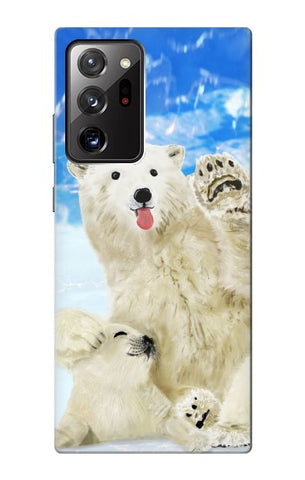 Samsung Galaxy Note 20 Ultra, Ultra 5G Hard Case Arctic Polar Bear in Love with Seal Paint
