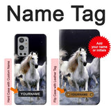 OnePlus 9 Pro Hard Case White Horse with custom name