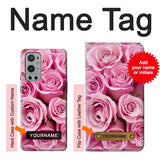 OnePlus 9 Pro Hard Case Pink Rose with custom name
