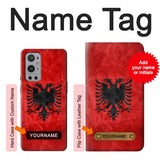 OnePlus 9 Pro Hard Case Albania Red Flag with custom name