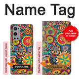 OnePlus 9 Pro Hard Case Colorful Pattern with custom name