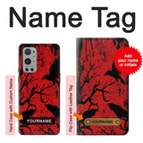 OnePlus 9 Pro Hard Case Crow Black Tree with custom name