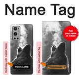 OnePlus 9 Pro Hard Case Wolf Howling with custom name