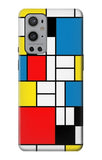 OnePlus 9 Pro Hard Case Piet Mondrian Line Art Composition
