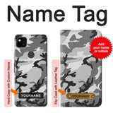 Google Pixel 4a Hard Case Snow Camo Camouflage Graphic Printed with custom name