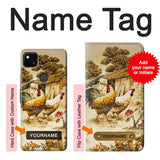 Google Pixel 4a Hard Case French Country Chicken with custom name