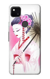 Google Pixel 4a Hard Case Devushka Geisha Kimono
