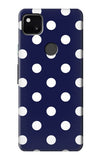 Google Pixel 4a Hard Case Blue Polka Dot