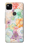 Google Pixel 4a Hard Case Pastel Floral Flower