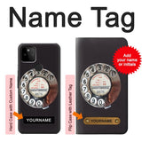 Google Pixel 5A 5G Hard Case Retro Rotary Phone Dial On with custom name