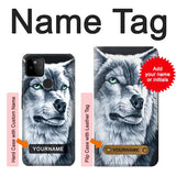 Google Pixel 5A 5G Hard Case Grim White Wolf with custom name