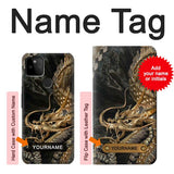 Google Pixel 5A 5G Hard Case Gold Dragon with custom name