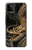 Google Pixel 5A 5G Hard Case Gold Dragon