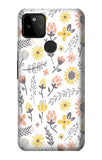 Google Pixel 5A 5G Hard Case Pastel Flowers Pattern