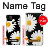 Google Pixel 5A 5G Hard Case Daisy flower with custom name