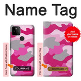 Google Pixel 5A 5G Hard Case Pink Camouflage with custom name