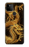 Google Pixel 5A 5G Hard Case Chinese Gold Dragon Printed