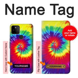 Google Pixel 5A 5G Hard Case Tie Dye Fabric Color with custom name