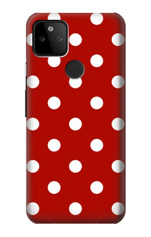 Google Pixel 5A 5G Hard Case Red Polka Dots