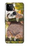 Google Pixel 5A 5G Hard Case Cute Baby Sloth Paint