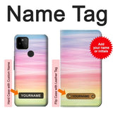 Google Pixel 5A 5G Hard Case Colorful Rainbow Pastel with custom name