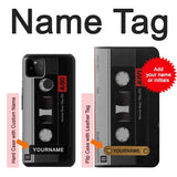 Google Pixel 5A 5G Hard Case Vintage Cassette Tape with custom name