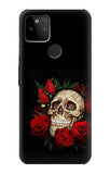 Google Pixel 5A 5G Hard Case Dark Gothic Goth Skull Roses