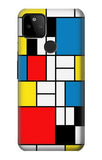 Google Pixel 5A 5G Hard Case Piet Mondrian Line Art Composition