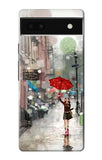 Google Pixel 6a Hard Case Girl in The Rain
